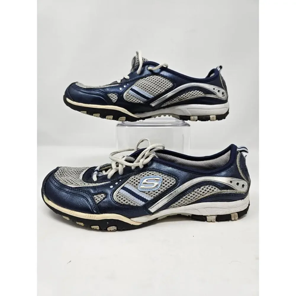 Skechers Womens Sport Muse Mystical Gray & Silver Athletic Shoe‎ Shoe 8